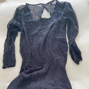 Ella Moss Black with Lace Romper